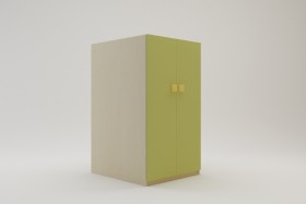 Шкаф под кровать второго яруса Смайли (Зеленый/корпус Клен) в Орле - oryol.katalogmebeli.com | фото