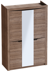 Шкаф трехдверный Соренто Дуб стирлинг/Кофе структурный матовый в Орле - oryol.katalogmebeli.com | фото