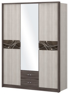 Шкаф трехстворчаты с зеркалом Шк68.1 Николь в Орле - oryol.katalogmebeli.com | фото