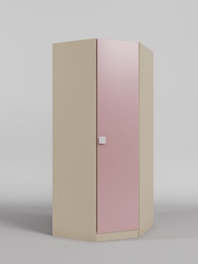 Шкаф угловой (угловая секция) Грэйси (Розовый/корпус Клен) в Орле - oryol.katalogmebeli.com | фото