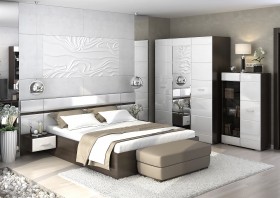 Спальня Вегас (Венге/Белый глянец) в Орле - oryol.katalogmebeli.com | фото