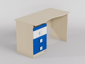 Стол (столешница с выемкой) Скай люкс (Синий/Белый/корпус Клен) в Орле - oryol.katalogmebeli.com | фото