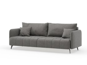 Валериан диван трёхместный прямой Стальной, ткань RICO FLEX 9292 в Орле - oryol.katalogmebeli.com | фото